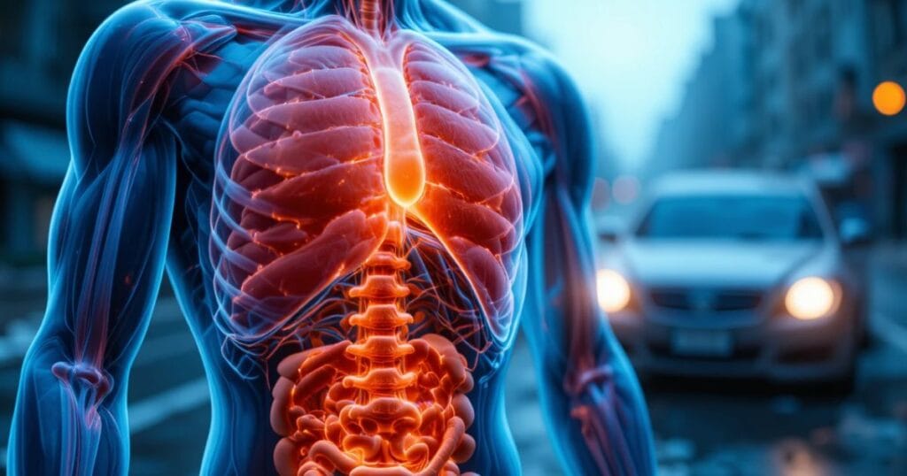 "Internal Injuries from Car Accident"