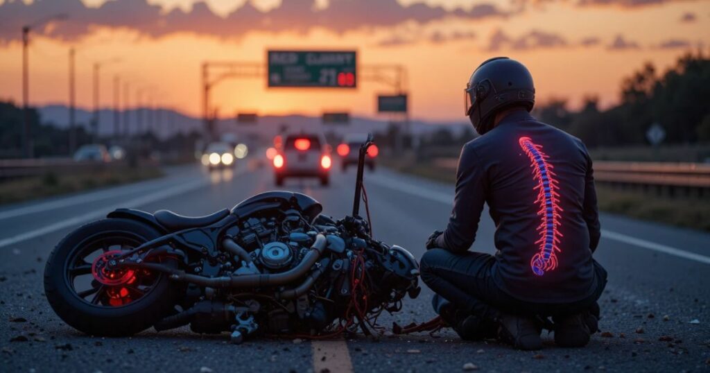 Types of Spinal Injuries and Head Injuries From Motorcycle Accidents